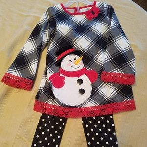 Emily Rose Holiday Snowman Outfit - Size 5